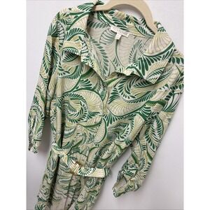 Anthropologie Full Button Belted Shirt Dress